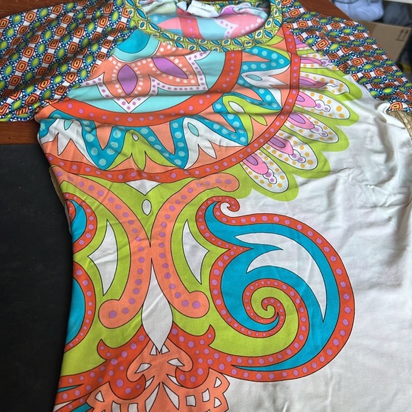 Trina Turk Boho Carnival Gaurd Swim Bikini Top Size XS - Picture 7 of 12